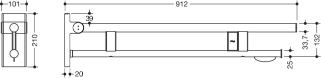 HEWI Stützklappgriff „System 900“