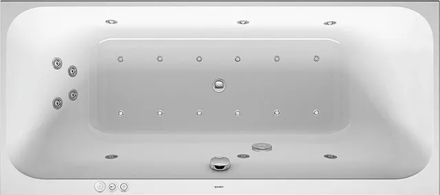 Duravit Whirlwanne „Happy D.2“ rechteck 1800 × 800 mm mit Combi-System P, in Weiß Duravit Whirlwanne „Happy D.2“ rechteck 1800 × 800 mm mit Combi-System P, in Weiß