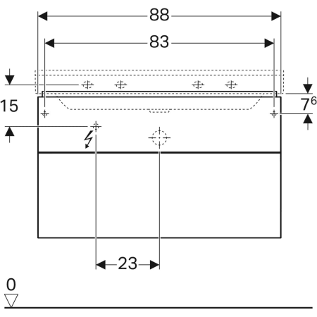 Geberit Waschtischunterschrank „Xeno2“ 88 × 53 × 46,2 cm Geberit Waschtischunterschrank „Xeno2“ 88 × 53 × 46,2 cm
