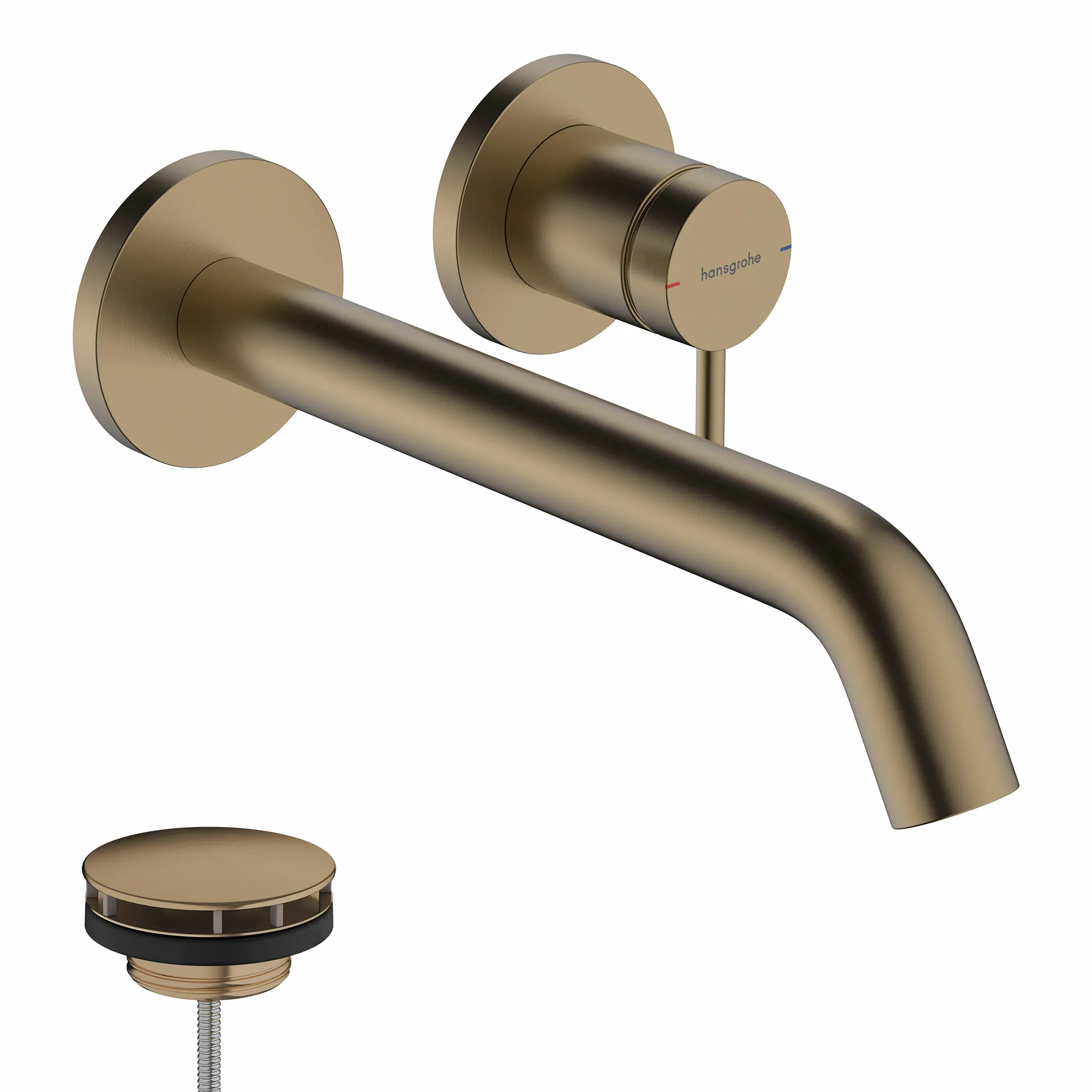 Hansgrohe Tecturis S Einhebel-Waschtischmischer Unterputz, Brushed Bronze, Ausladung 225 mm