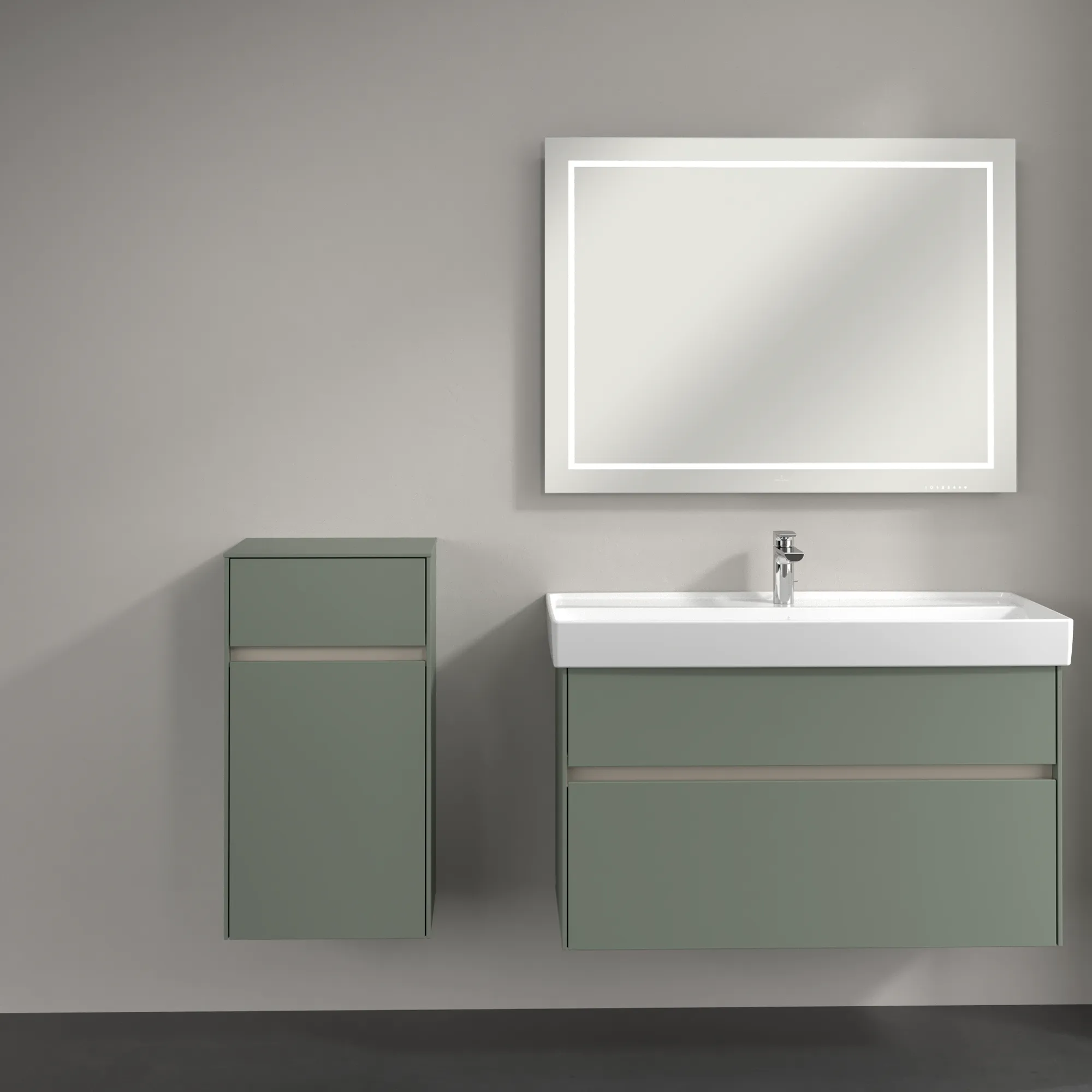 Villeroy & Boch Seitenschrank „Collaro“ 1 Tür, 1 Auszug / Schublade 40,4 × 74,8 × 34,9 cm 1 Tür, Anschlag (Scharnier) links, 1 Auszug / Schublade Villeroy & Boch Seitenschrank „Collaro“ 1 Tür, 1 Auszug / Schublade 40,4 × 74,8 × 34,9 cm 1 Tür, Anschlag (Scharnier) links, 1 Auszug / Schublade