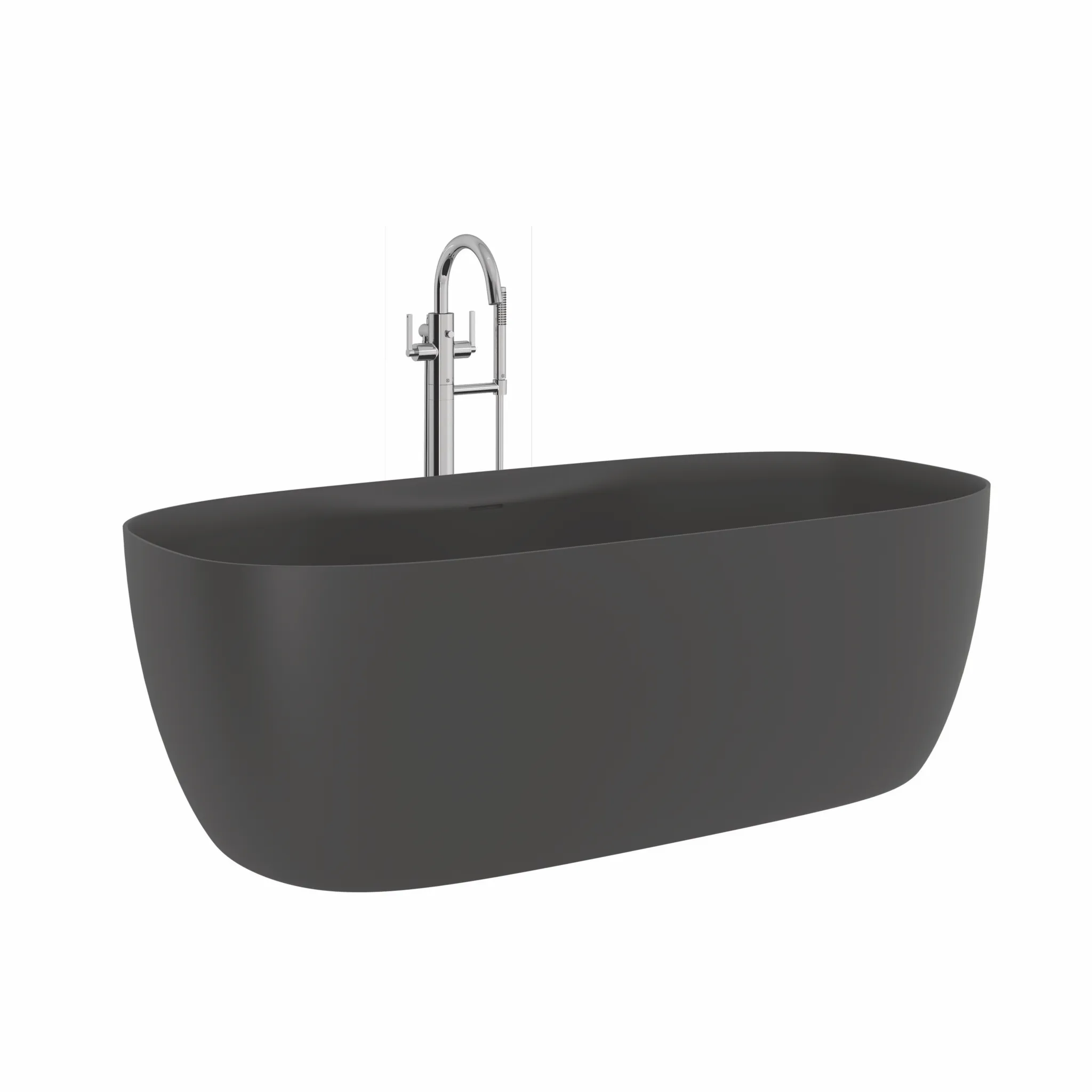 -RESA S Badewanne 170 x 80 H56 cm Soft Edge Ablauf inkl. Mattweiß