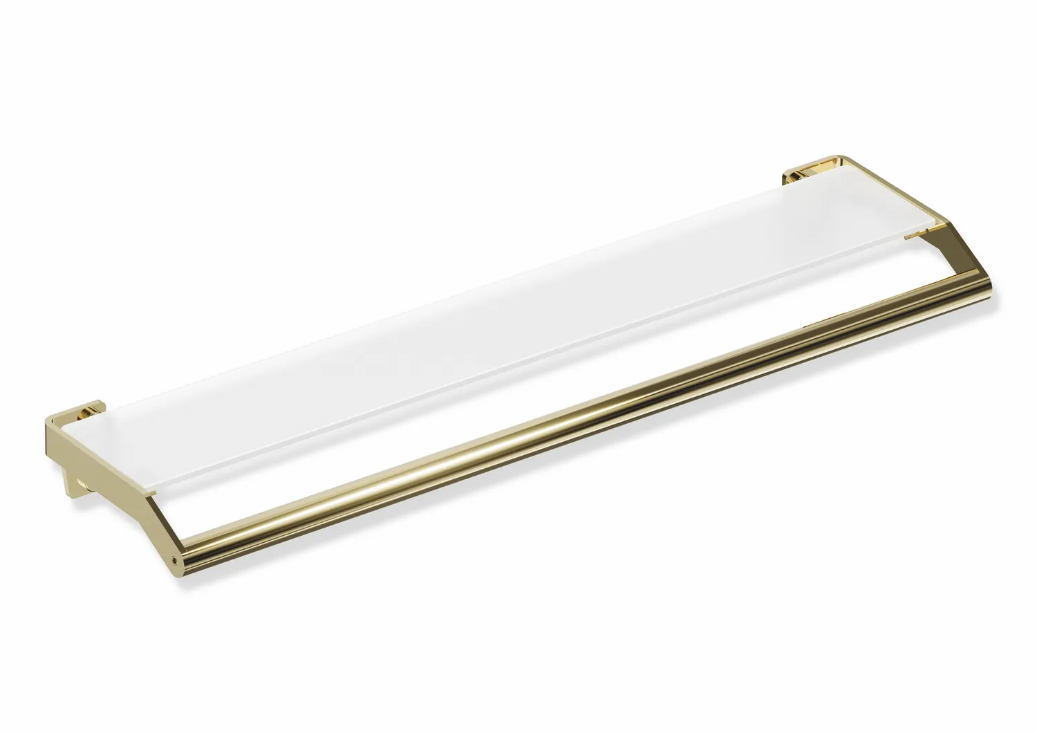 Ablage mit Haltegriff des Systems 900, Edelstahl, PVD, Glasplatte mit Splitterschutzfolie, weiß hinterlackiert, 720 mm breit, 70 mm hoch, 188 mm tief, in Farbe CK (Messing glänzend) Ablage mit Haltegriff des Systems 900, Edelstahl, PVD, Glasplatte mit Splitterschutzfolie, weiß hinterlackiert, 720 mm breit, 70 mm hoch, 188 mm tief, in Farbe CK (Messing glänzend)