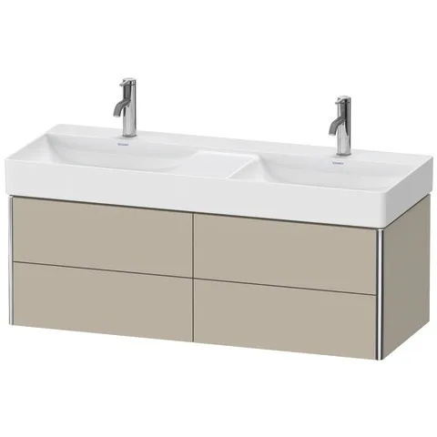Duravit Waschtischunterschrank wandhängend „XSquare“ 118,4 × 39,7 × 46 cm Taupe Seidenmatt