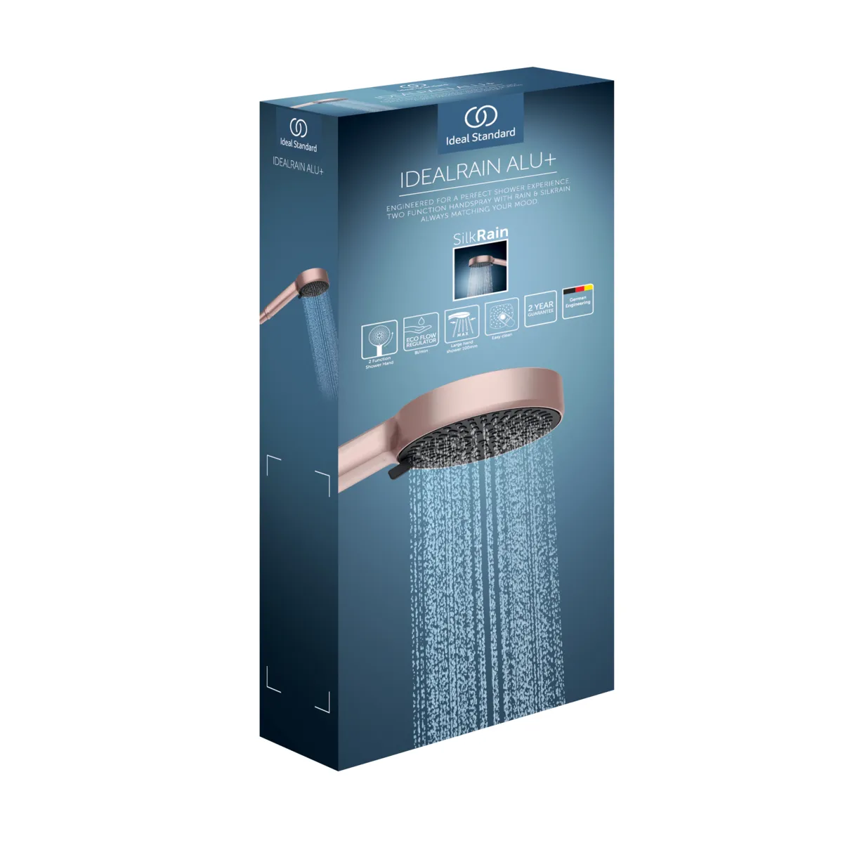 Ideal Standard Idealrain Alu+ 2-Funktions-Handbrause BD580RO, Ø 100mm, Rosé Ideal Standard Idealrain Alu+ 2-Funktions-Handbrause BD580RO, Ø 100mm, Rosé