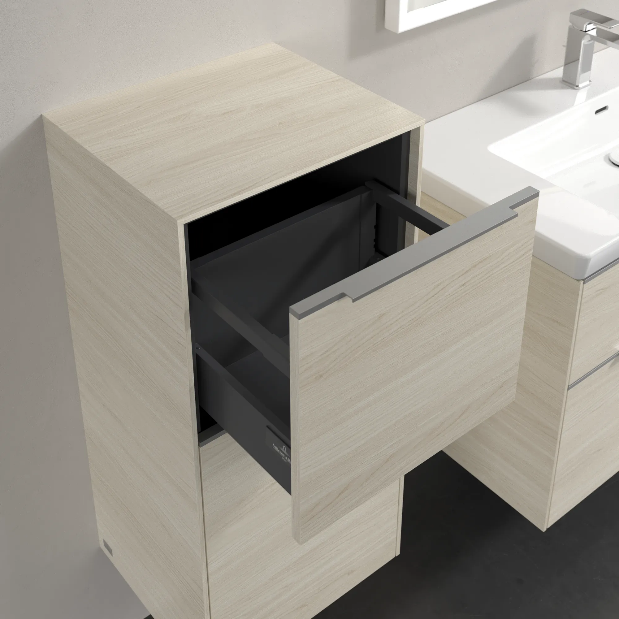 Villeroy & Boch Seitenschrank „Subway 3.0“ 40 × 86 × 36,2 × 36,2 cm 1 Auszug, 1 Tür, Anschlag (Scharnier) links, 1 Tür, Anschlag links Villeroy & Boch Seitenschrank „Subway 3.0“ 40 × 86 × 36,2 × 36,2 cm 1 Auszug, 1 Tür, Anschlag (Scharnier) links, 1 Tür, Anschlag links