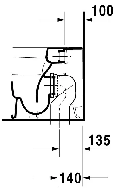 Stand-Tiefspül-WC back to wall „DuraStyle“ 37 × 40 × 57,5 cm in mit HygieneGlaze