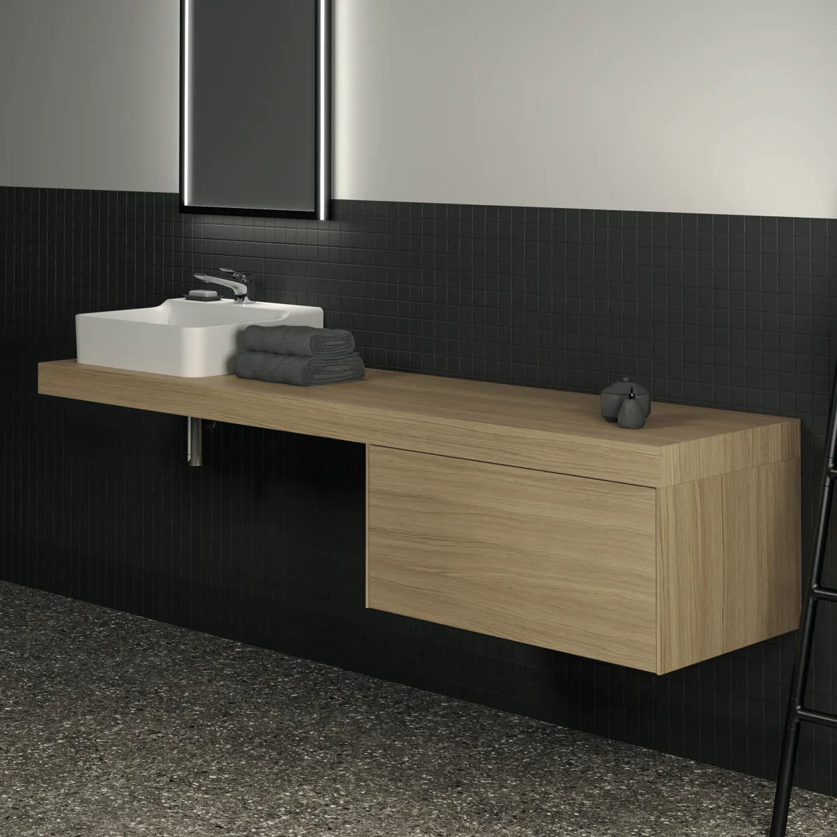 Konsole Conca, 2000x505x80mm, Weiß