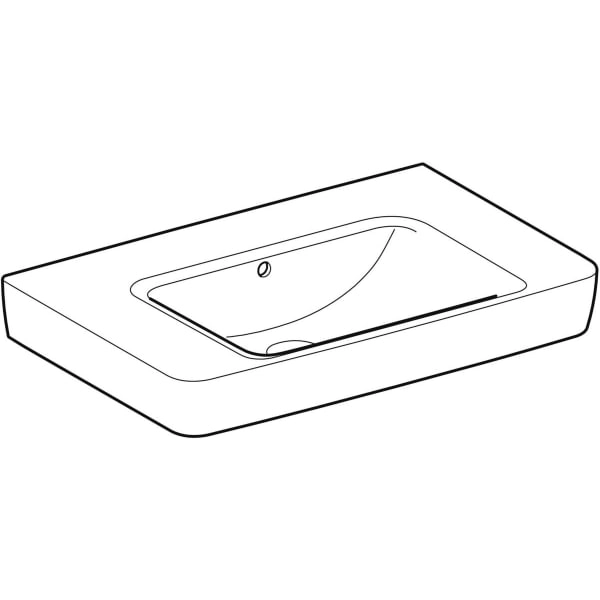 Wandwaschtisch mit Ablagefläche „Renova Plan“, rechteckig 75 × 48 cm in weiß alpin Wandwaschtisch mit Ablagefläche „Renova Plan“, rechteckig 75 × 48 cm in weiß alpin