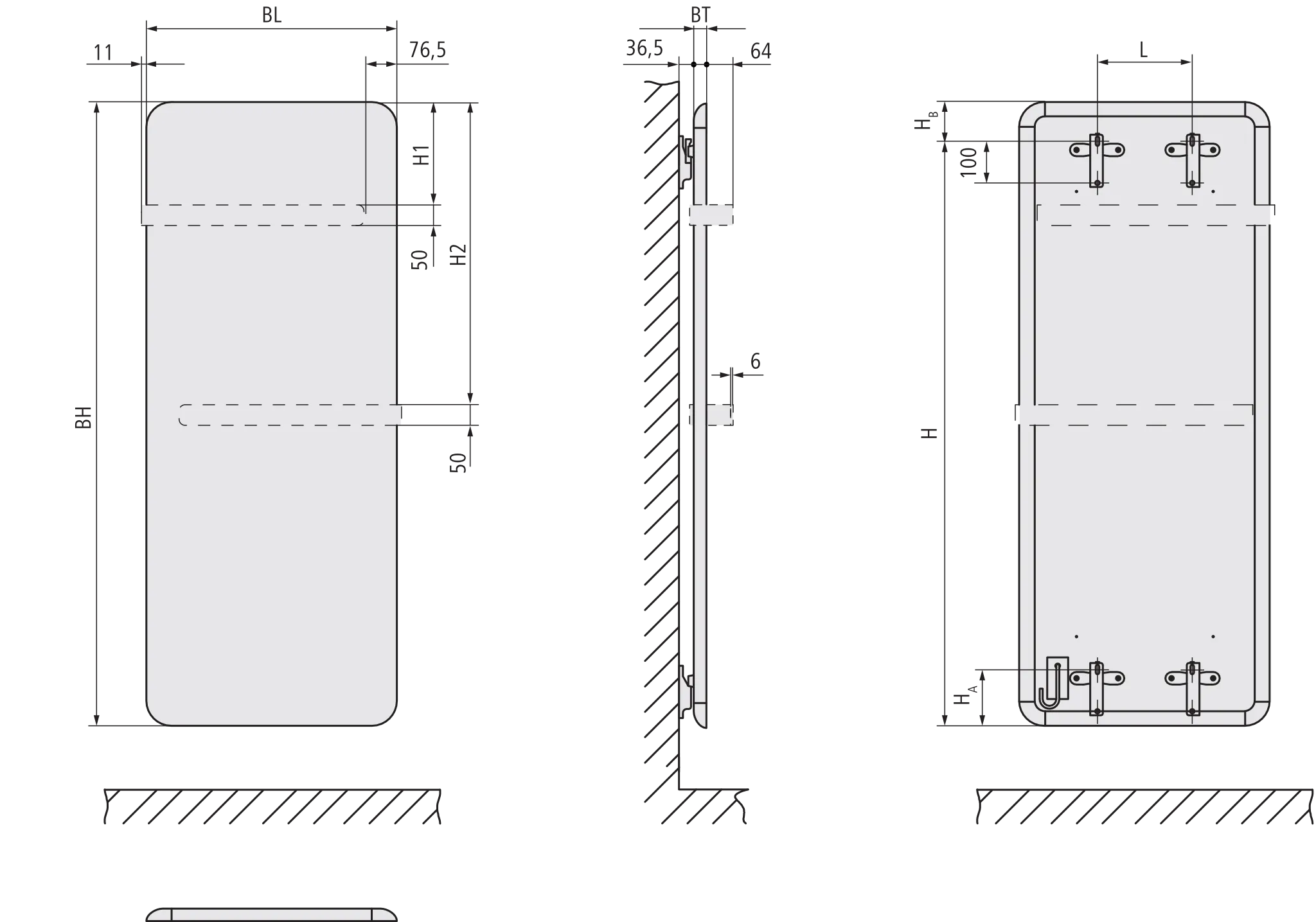 Kermi Design-Elektroheizkörper „Elveo®-E“ 60 × 100 cm 