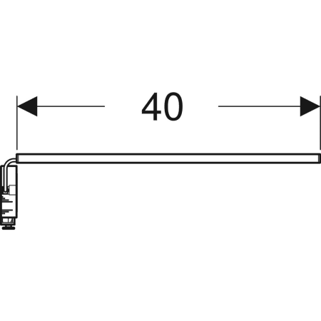 Geberit Lichtleiste für Schublade, links/rechts, 40 cm, Geberit ONE/Variform, Kunststoff, 7,5 V DC, 3500 K