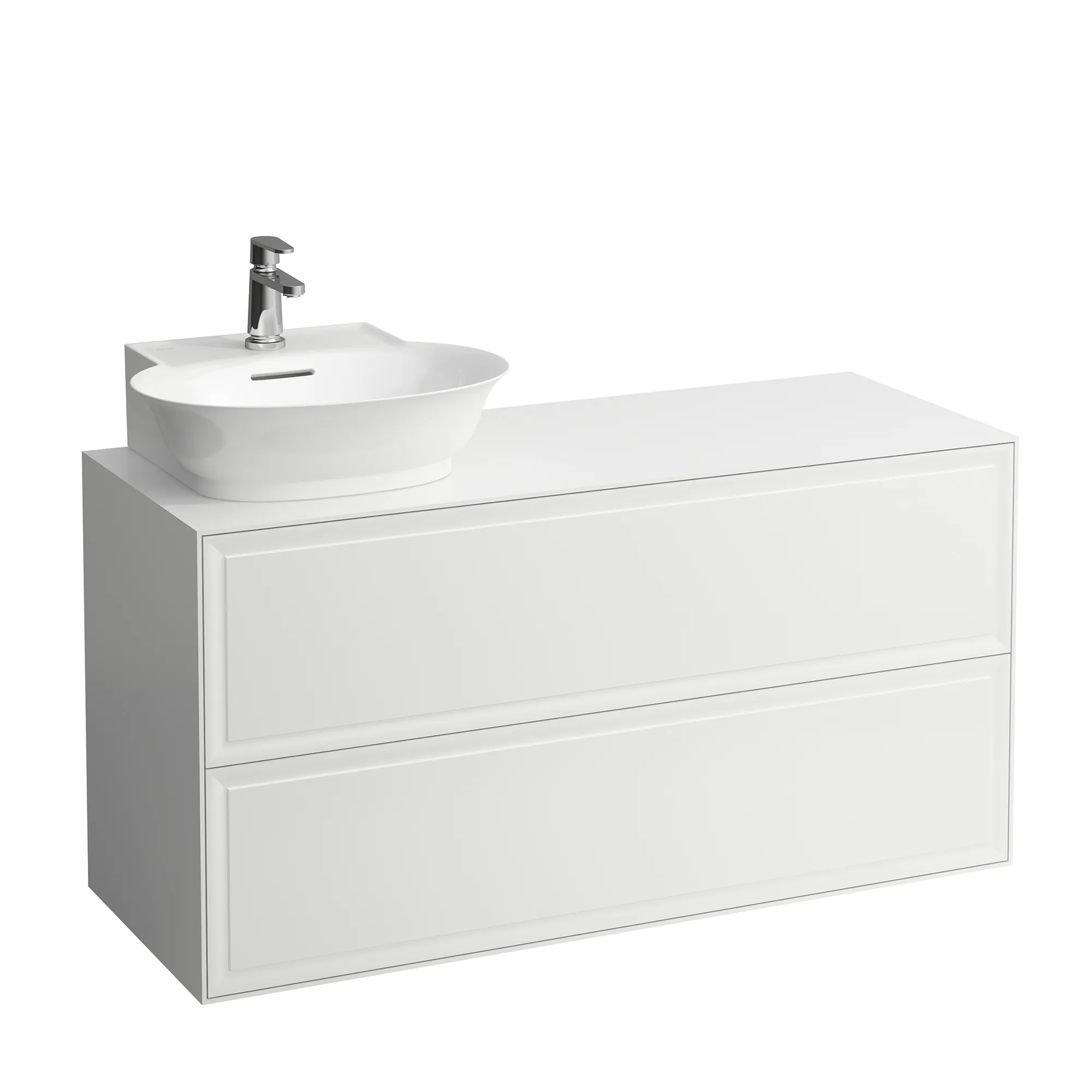 Laufen Waschtischunterbau „THE NEW CLASSIC“ 1177 × 600 × 457 mm Eiche geschwärzt, links Laufen Waschtischunterbau „THE NEW CLASSIC“ 1177 × 600 × 457 mm Eiche geschwärzt, links