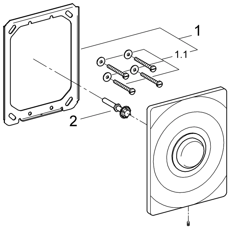 Grohe Surf WC-Betätigung 37069, senkrechte Montage, Messing, chrom Grohe Surf WC-Betätigung 37069, senkrechte Montage, Messing, chrom