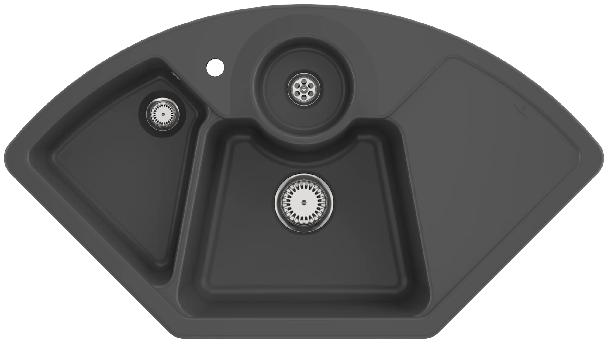Villeroy & Boch Eckspüle Solo Eck 670801, 1075 x 600 mm, Graphite CeramicPlus Villeroy & Boch Eckspüle Solo Eck 670801, 1075 x 600 mm, Graphite CeramicPlus