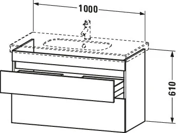 Duravit Waschtischunterschrank wandhängend „DuraStyle“ 100 × 61 × 45,3 cm Duravit Waschtischunterschrank wandhängend „DuraStyle“ 100 × 61 × 45,3 cm