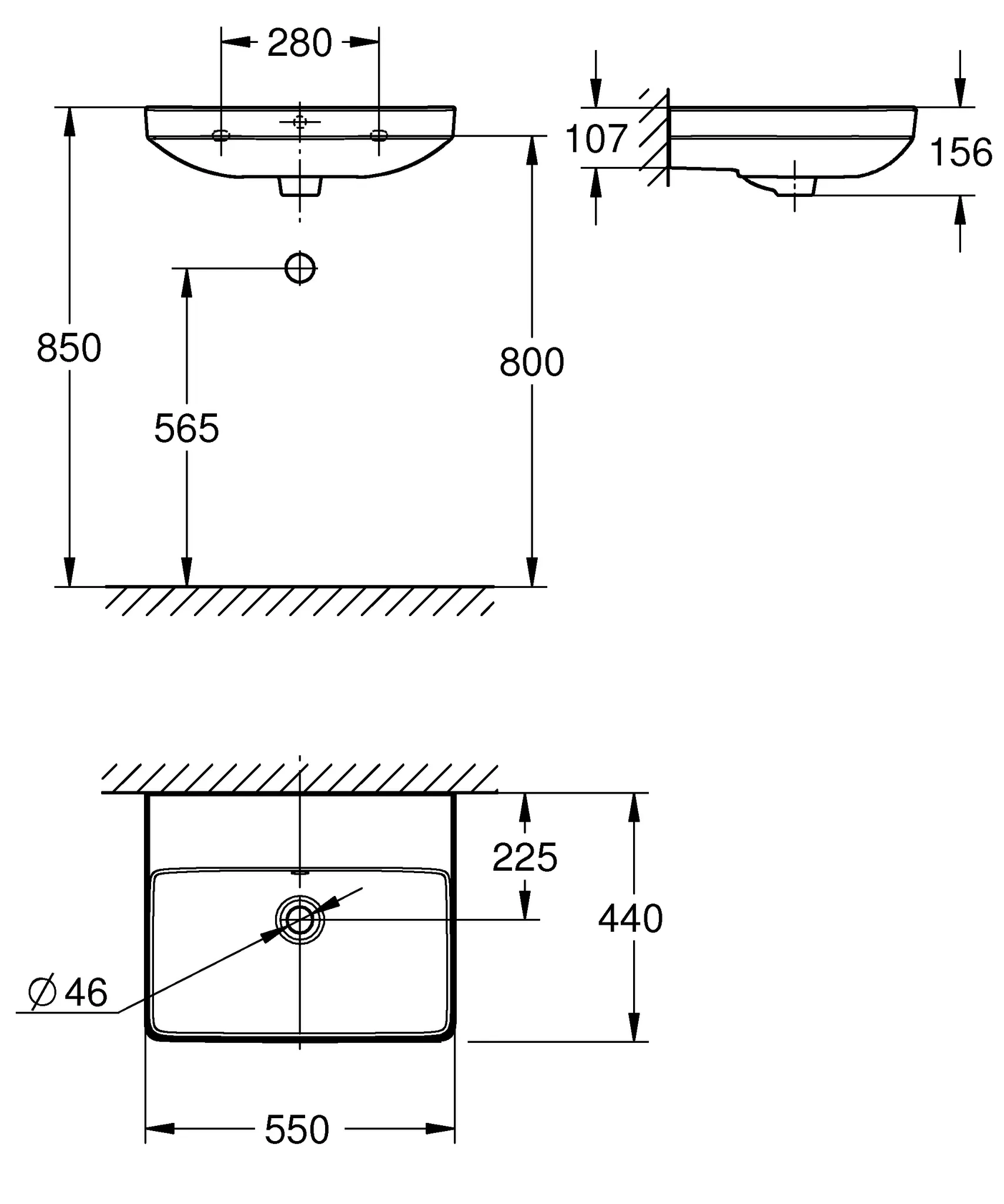 Waschbecken „Euro Keramik“ Waschbecken „Euro Keramik“