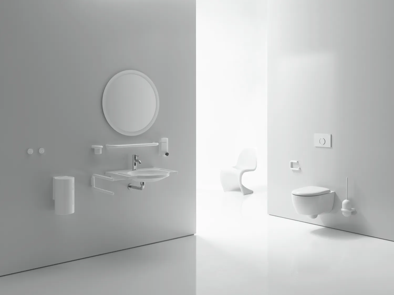 HEWI WC-Papierhalter Serie 477, U-förmig, Senfgelb HEWI WC-Papierhalter Serie 477, U-förmig, Senfgelb