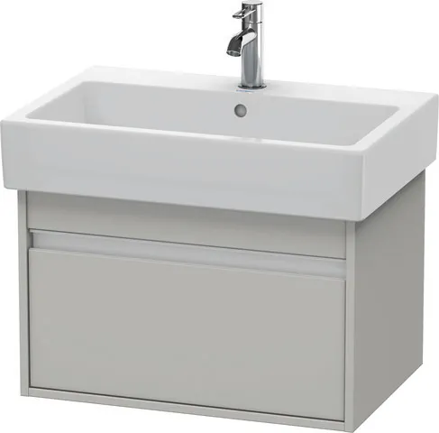 Duravit Waschtischunterschrank wandhängend „Ketho“ 65 × 41 × 44 cm Betongrau Matt