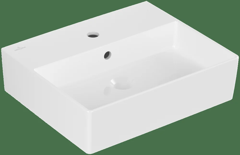 Villeroy & Boch Memento 2.0 Waschbecken TitanCeram 500x420mm Rechteck 1HL. mit Überlauf Weiß Alpin