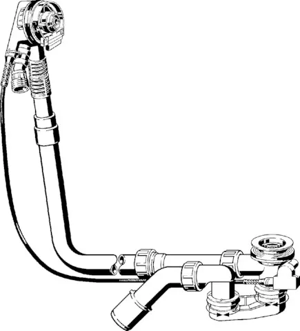 Viega Ab- und Überlaufgarnitur mit Zulauffunktion Modell 6161.72 „Multiplex Trio“ 6161.72 in 1070 mm × DN40 / 50 verchromt 24,6 cm Viega Ab- und Überlaufgarnitur mit Zulauffunktion Modell 6161.72 „Multiplex Trio“ 6161.72 in 1070 mm × DN40 / 50 verchromt 24,6 cm