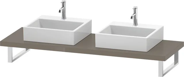 Duravit Konsole „L-Cube“ in Flannel Grey Hochglanz