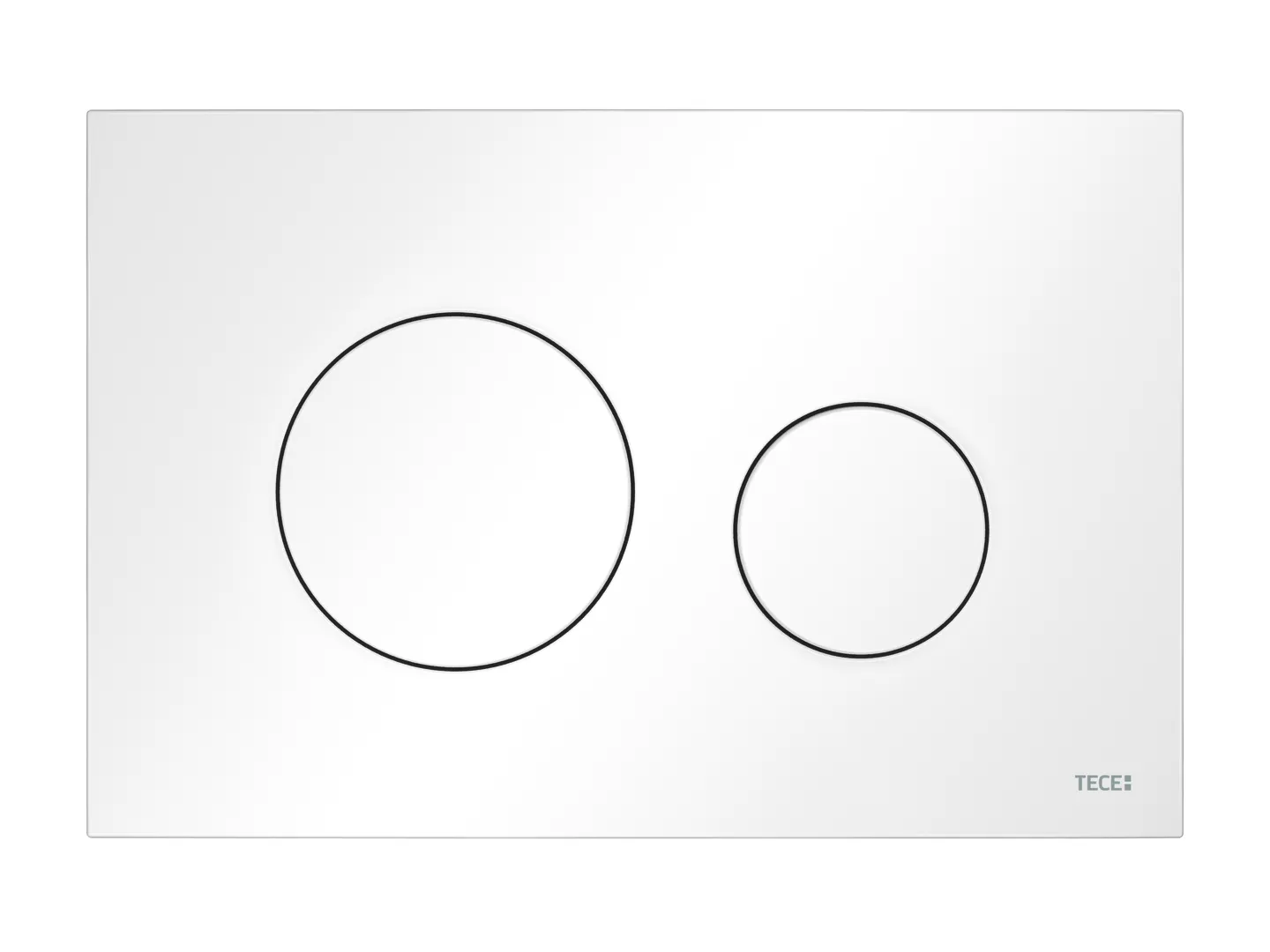 TECEloop WC-Betätigungsplatte Kunststoff für Zweimengentechnik, weiß matt