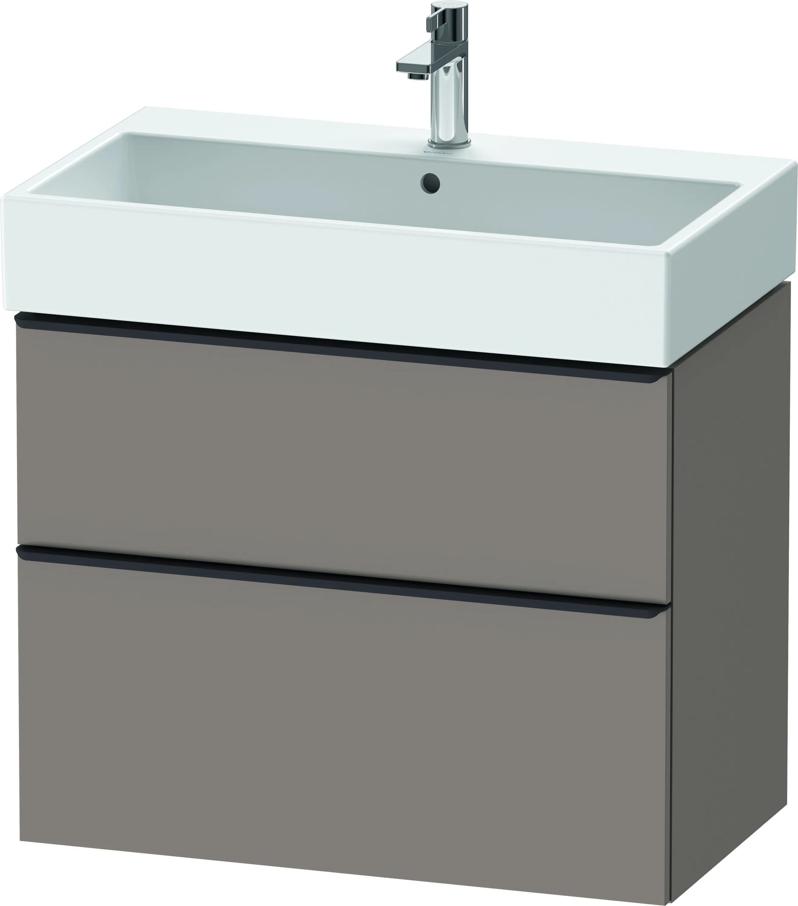 Duravit Waschtischunterschrank wandhängend „D-Neo“ 78,4 × 62,5 × 44,2 cm Basalt Matt