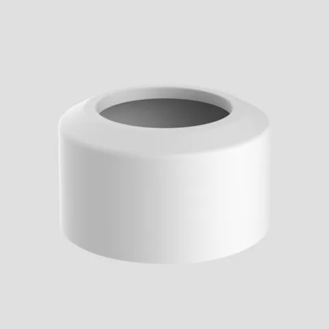 WC-Abdeckrosette zweiteilig DN100, weiß WC-Abdeckrosette zweiteilig DN100, weiß