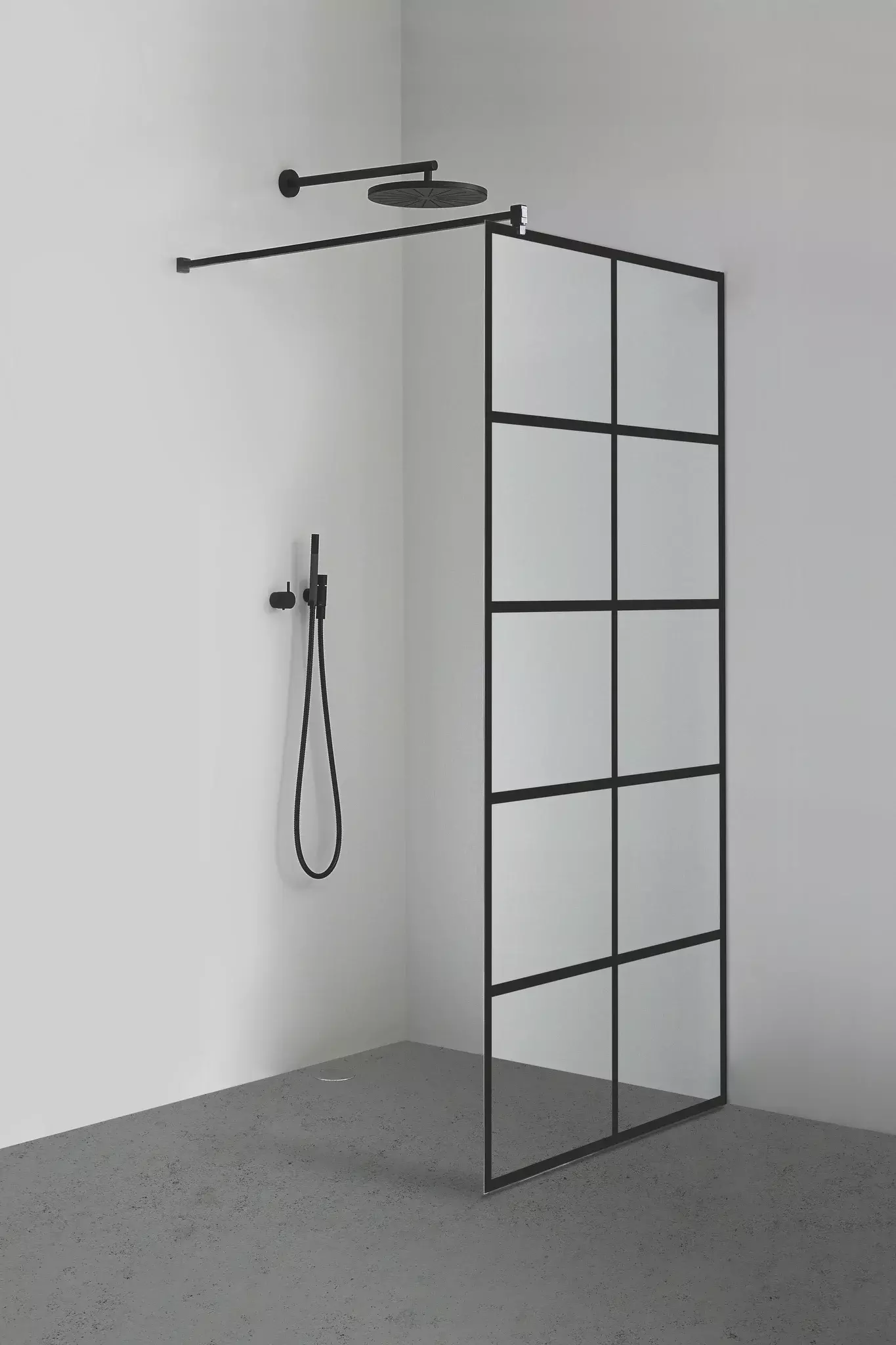 Sprinz Walk-In-Duschkabine Black Cross „Inloop Black“ B: 1000 mm H: 2100 mm T: 8 mm Sprinz Walk-In-Duschkabine Black Cross „Inloop Black“ B: 1000 mm H: 2100 mm T: 8 mm