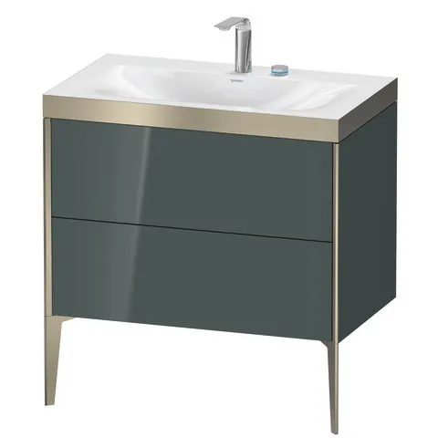 Duravit Waschtischunterschrank bodenstehend „XViu“ 80 × 61 × 48 cm in Dolomiti Grey Hochglanz