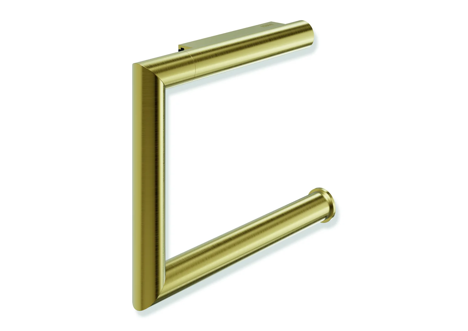 HEWI WC-Papierhalter System 162, PVD gold gebürstet, Edelstahl, 137 mm breit, 110 mm hoch, 15 mm tief