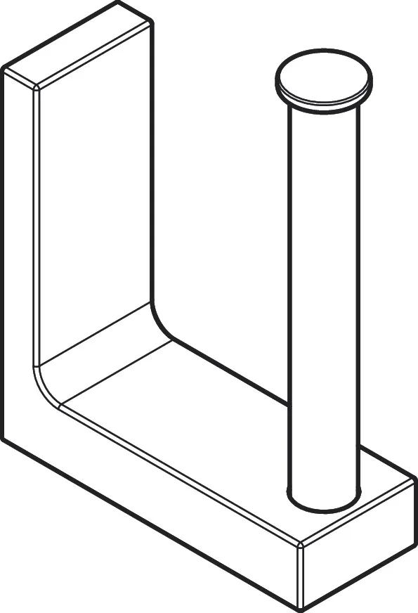 AXOR Universal Rectangular Ersatzpapierrollenhalter Chrom