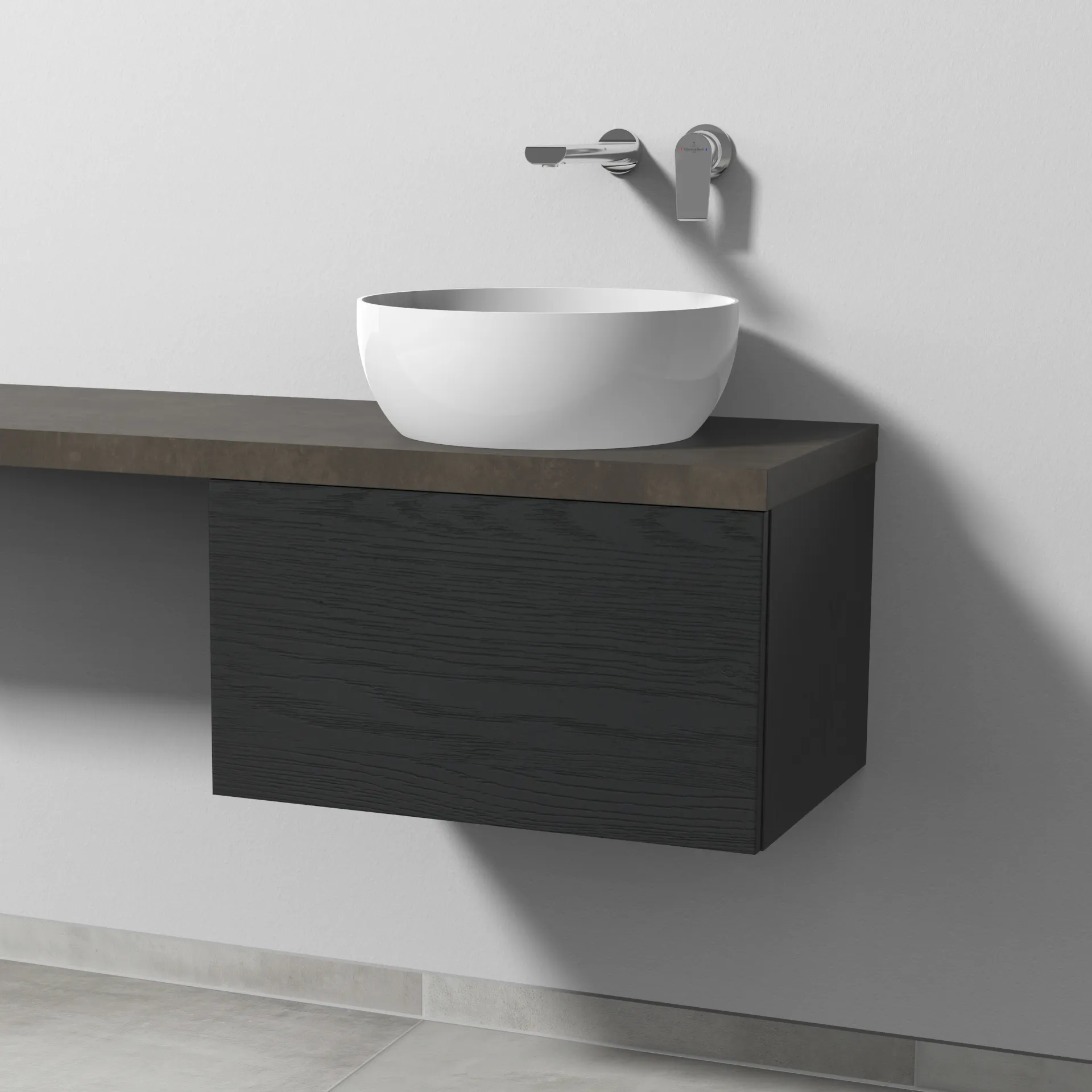Sanipa Waschtischunterschrank „2morrow“ 600 × 340 × 420 mm in Black Oak