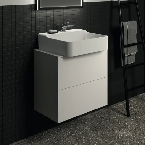 Ideal Standard Waschtischunterschrank „Conca“ 60,2 × 55 × 37,3 cm Weiß matt lackiert Ideal Standard Waschtischunterschrank „Conca“ 60,2 × 55 × 37,3 cm Weiß matt lackiert