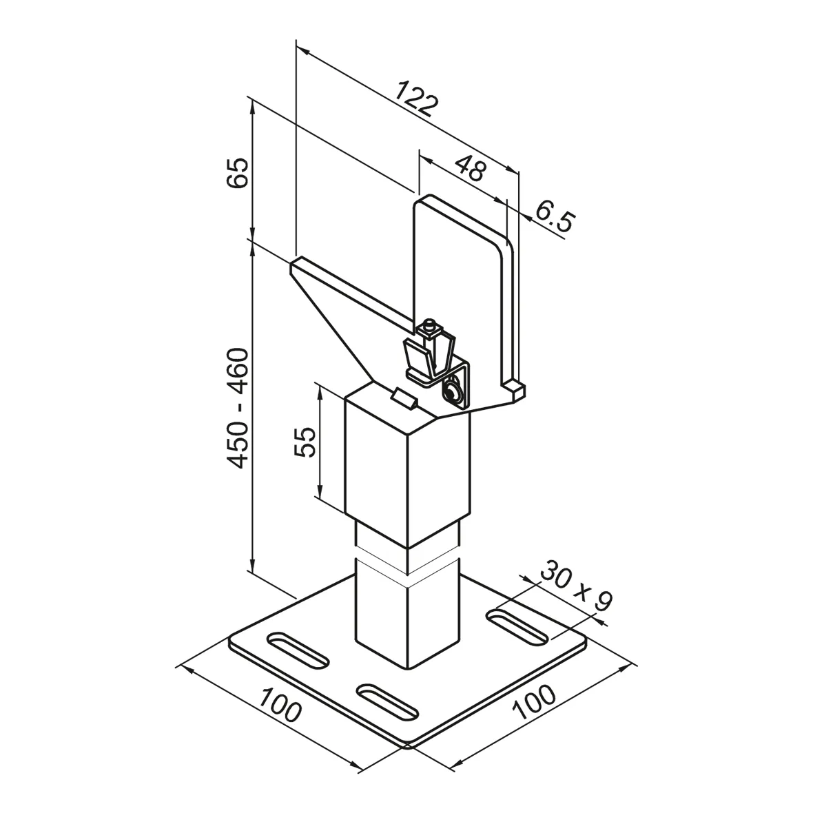 Zubehör Fußkonsole FMORV 45-R3, Sonder-Lack Zubehör Fußkonsole FMORV 45-R3, Sonder-Lack