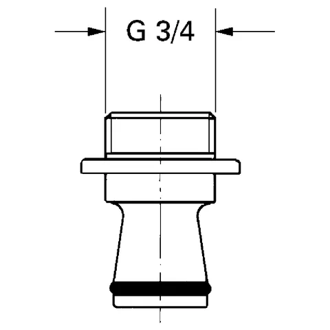 Universal-Adapter 12037, für Armaturen mit Überwurfmutter 3/4'' in Verbindung mit Standanschluss 12 03, chrom Universal-Adapter 12037, für Armaturen mit Überwurfmutter 3/4'' in Verbindung mit Standanschluss 12 03, chrom