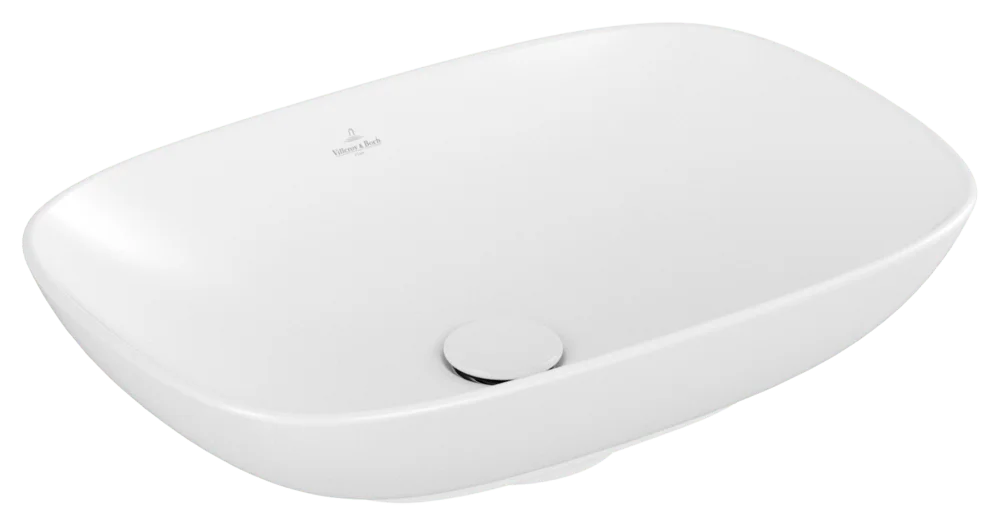 Villeroy & Boch Loop & Friends Aufsatzwaschbecken 560x380mm Rechteck Stone White CeramicPlus