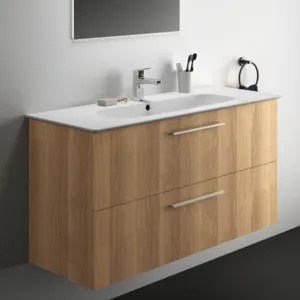 Möbelpaket i.life A mit Waschtisch 120cm und Unterschrank mit chrom Griff Weiß matt Möbelpaket i.life A mit Waschtisch 120cm und Unterschrank mit chrom Griff Weiß matt