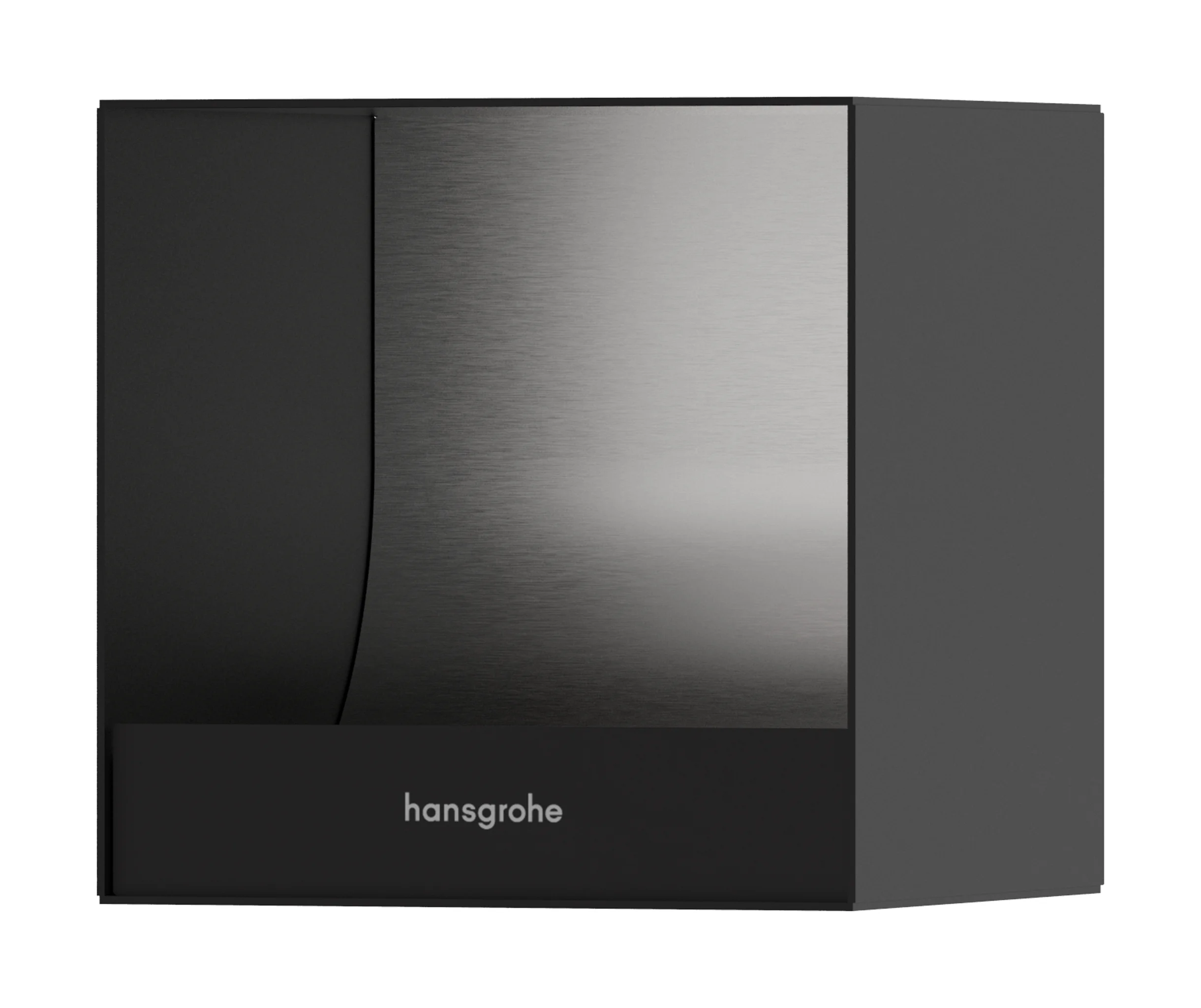 Hansgrohe XtraStoris Original Einbautoilettenpapierhalter, mattschwarz, 150 x 150 x 140 mm, für Trocken- und Nassbau