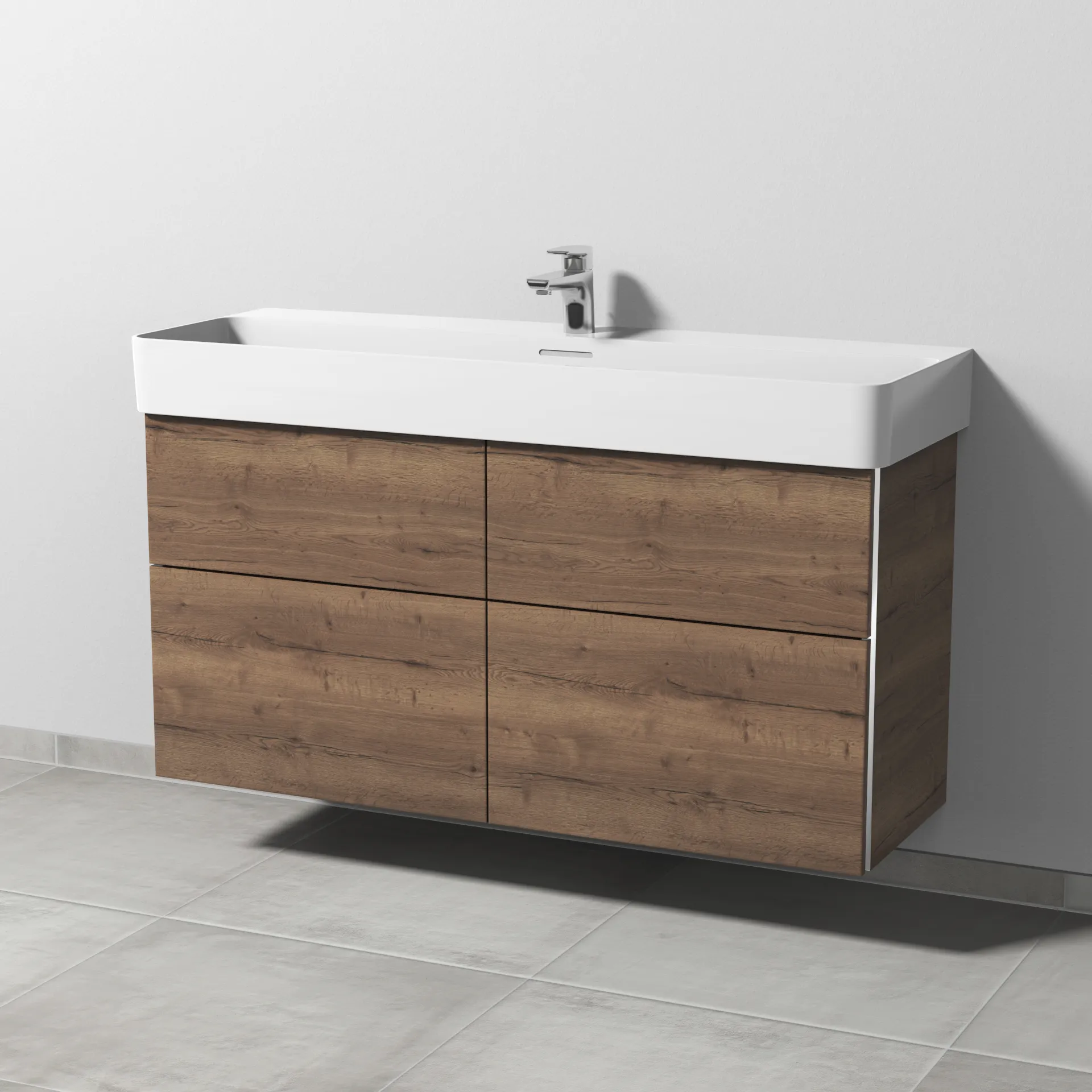 Sanipa Waschtischunterschrank „3way“ 1160 × 588 × 397 mm in Eiche Tabak Sanipa Waschtischunterschrank „3way“ 1160 × 588 × 397 mm in Eiche Tabak
