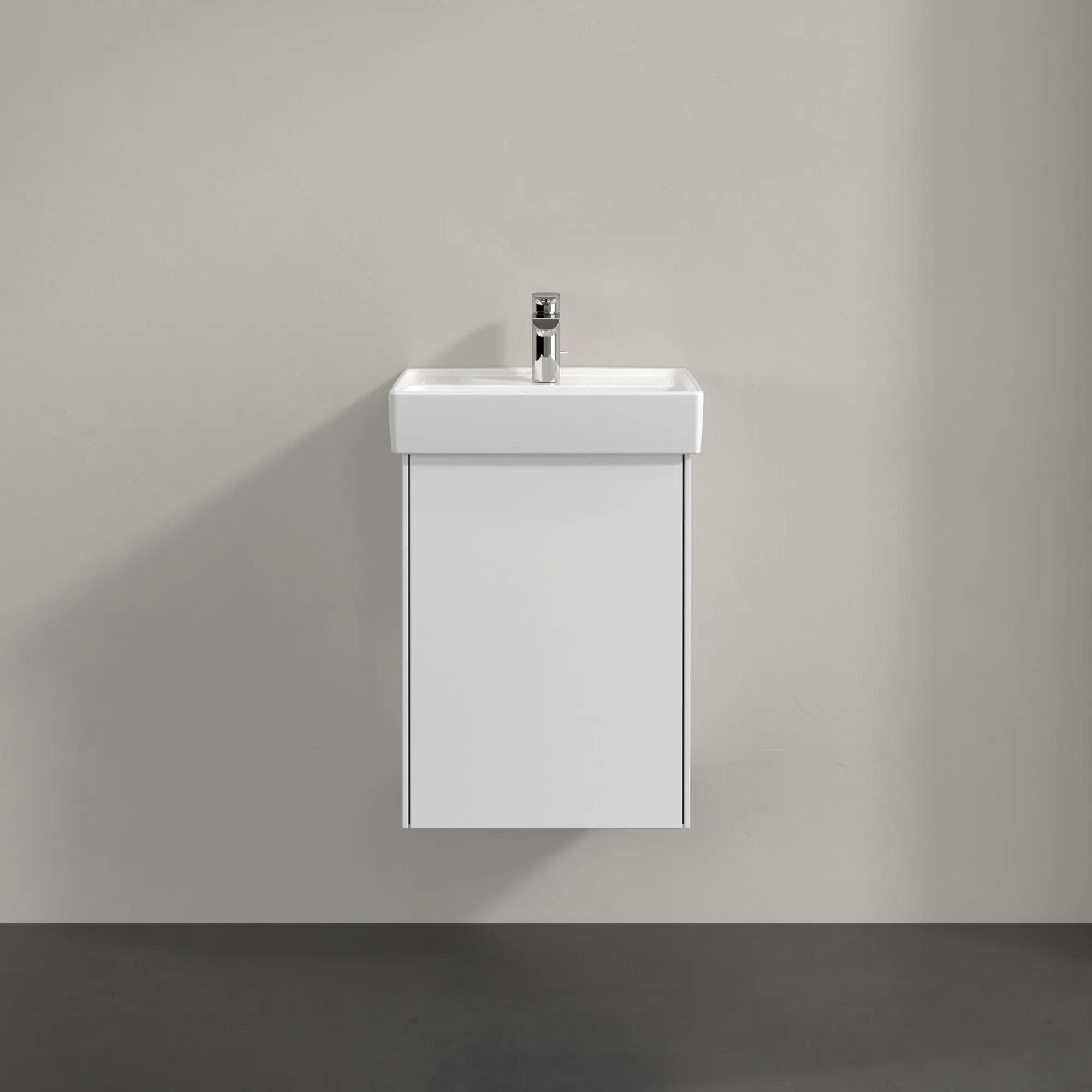 Villeroy & Boch Waschbeckenunterschrank Collaro C00500, Eckig White Matt, 410x344 mm, Höhe 546 mm, mit SoftClosing, 1 Tür, 1 Fachboden