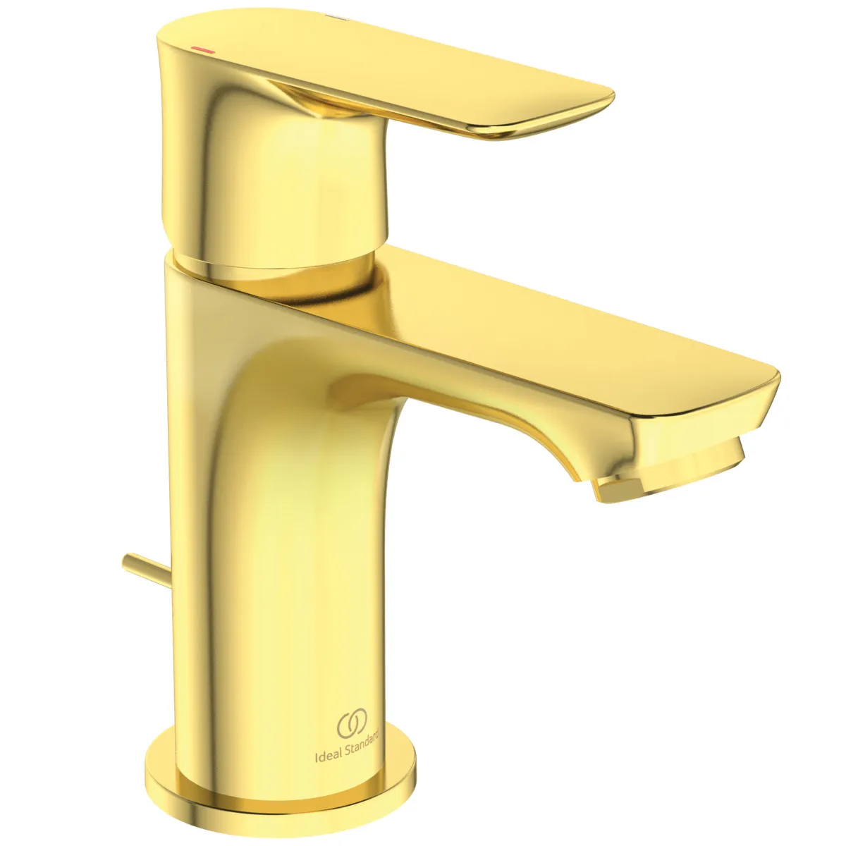 Waschtischarmatur Connect Air, Piccolo, 5l/min., mit Ablaufgarnitur, Ausladung 90mm, Brushed Gold Waschtischarmatur Connect Air, Piccolo, 5l/min., mit Ablaufgarnitur, Ausladung 90mm, Brushed Gold