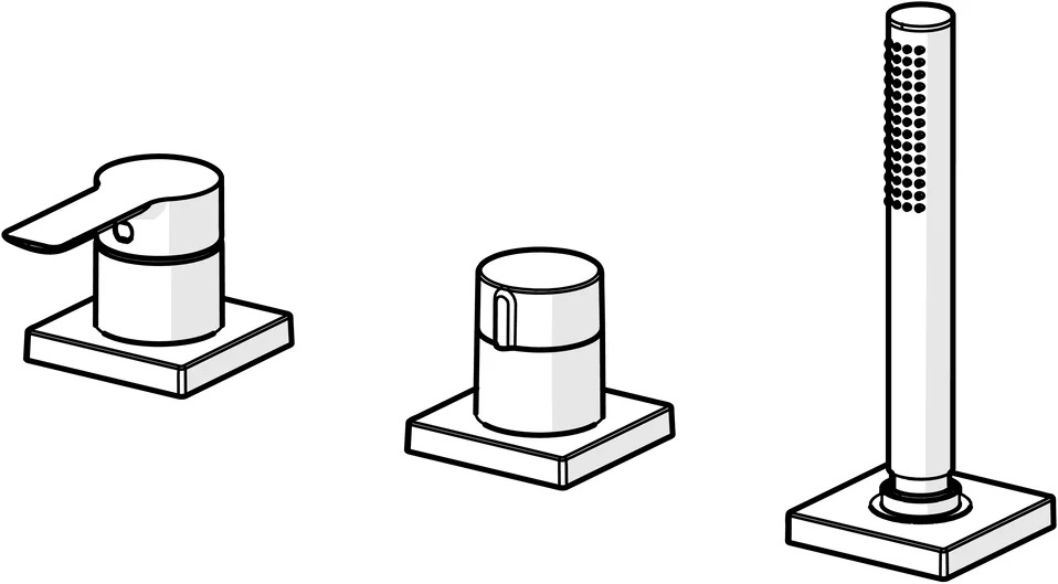 HansaLIGNA Einhebelmischer Wannenarmatur 0643 1-strahlig 75x75 mm Chrom HansaLIGNA Einhebelmischer Wannenarmatur 0643 1-strahlig 75x75 mm Chrom