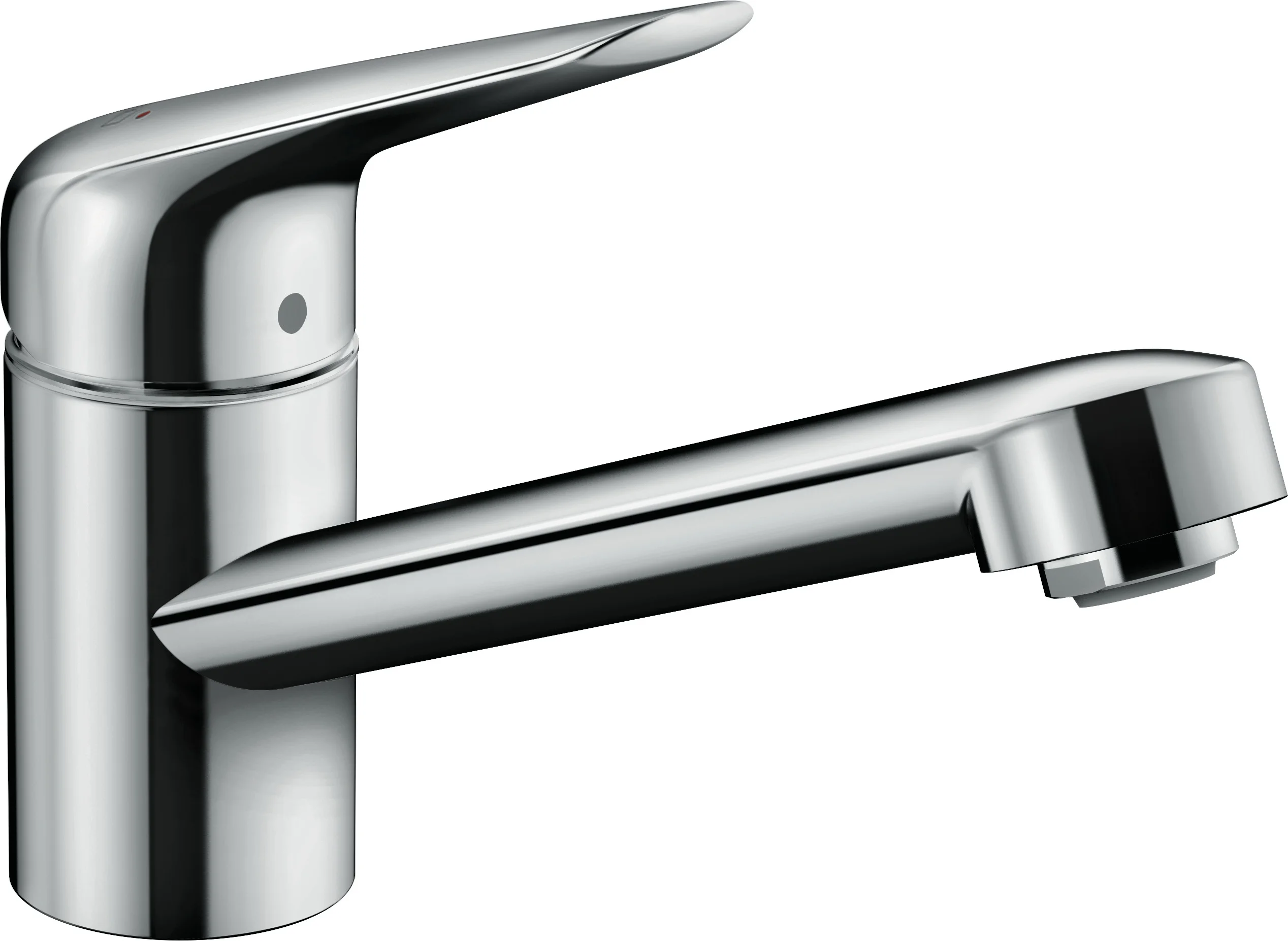 Hansgrohe Focus M42 Einhebel-Küchenmischer 100, CoolStart, EcoSelection, Chrom, 360° Schwenkbereich, 12 l/min Durchfluss