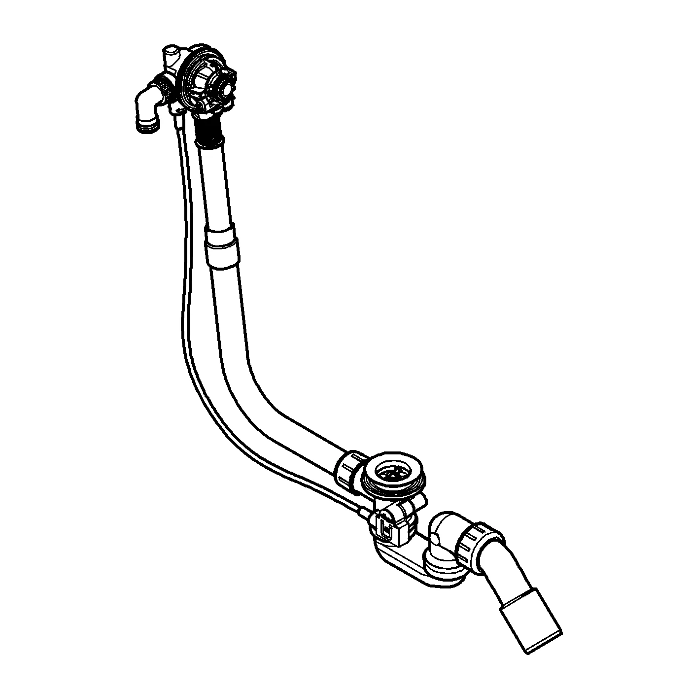 Grohe Ab- und Überlaufgarnitur für Badewannen mit Zulauf „Talentofill“ in matte black