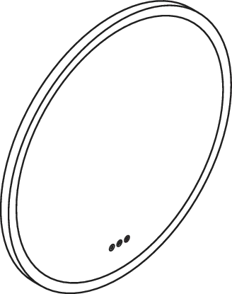 LED Lichtspiegel, Floatglas, Rahmen Aluminium pulverbeschichtet, rund, Durchmesser 754 mm, umlaufend mit LED-Hinterleuchtung, in Farbe DC (Schwarz tiefmatt) LED Lichtspiegel, Floatglas, Rahmen Aluminium pulverbeschichtet, rund, Durchmesser 754 mm, umlaufend mit LED-Hinterleuchtung, in Farbe DC (Schwarz tiefmatt)