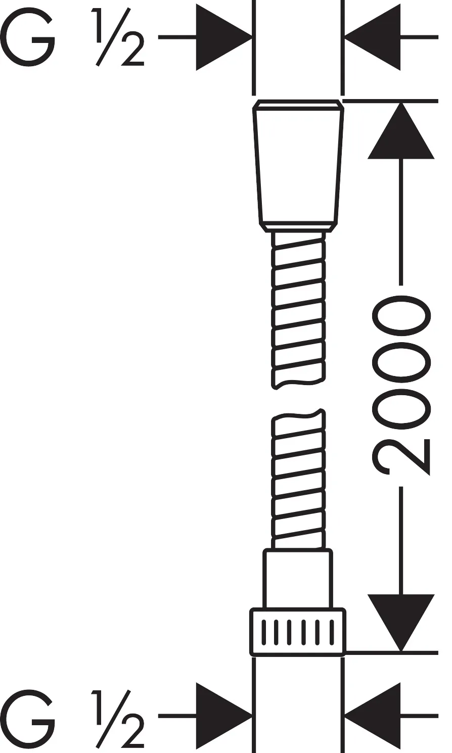 Brausenschlauch Metaflex C 2000mm chrom