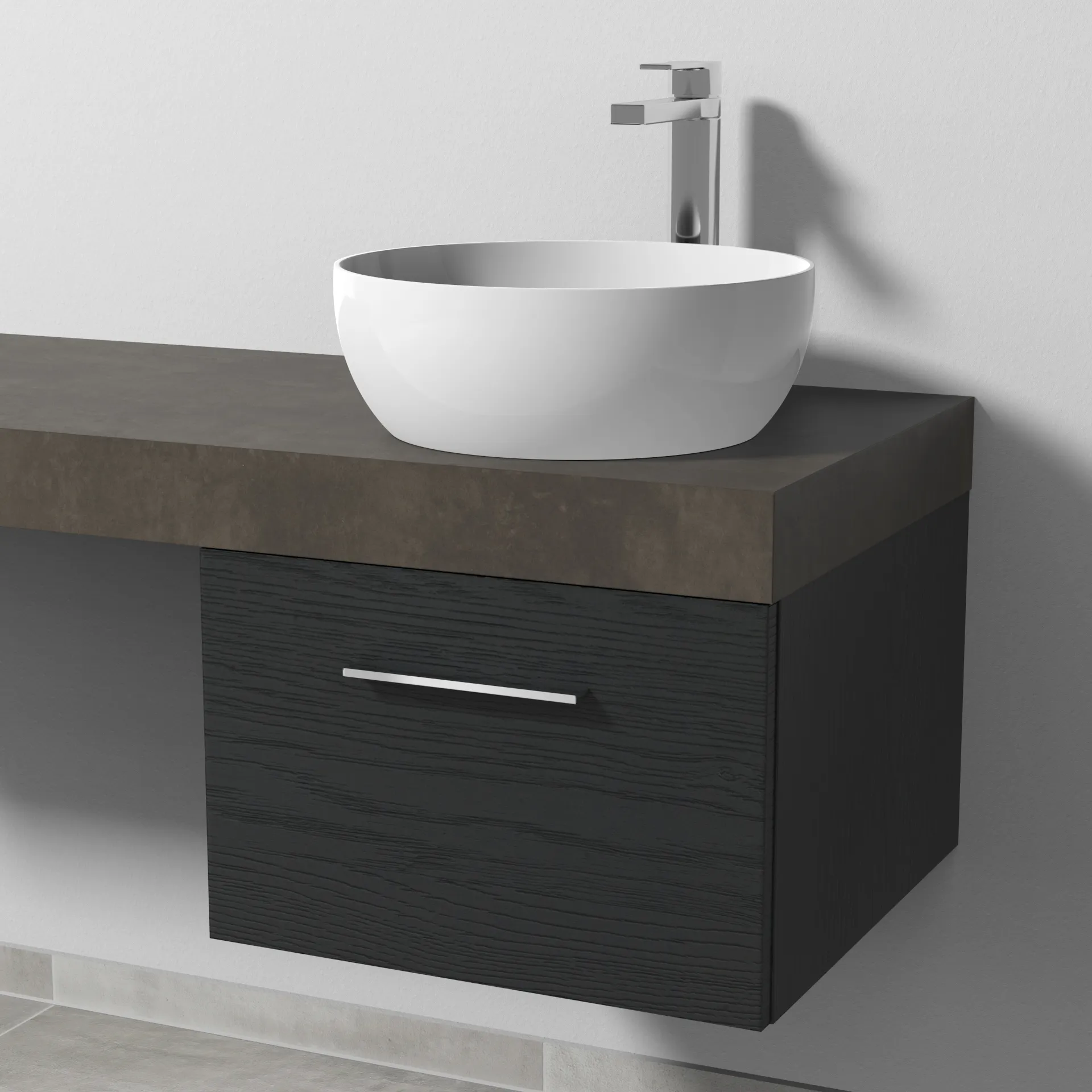 Sanipa Waschtischunterschrank „2morrow“ 500 × 340 × 520 mm in Black Oak