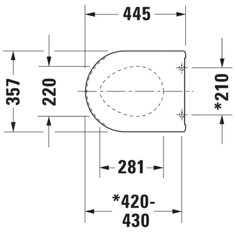 Duravit WC-Sitz 36,4 × 44,5 × 4,3 cm