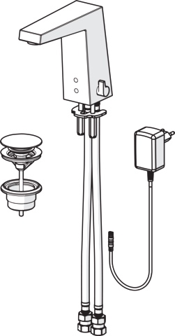 WT-Batt. HansaLOFT 5748 9⁄12 V, Bluetooth Ausld. 143 mm DN15 chr WT-Batt. HansaLOFT 5748 9⁄12 V, Bluetooth Ausld. 143 mm DN15 chr